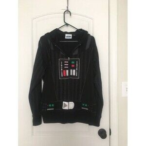 Star Wars Men's Graphic Zip Up Sweatshirt Hoodie Jacket Black Size Small